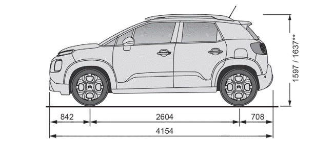 Citroen C3 Aircross: Dane Techniczne - Citroen C3 Aircross - Instrukcja Obslugi