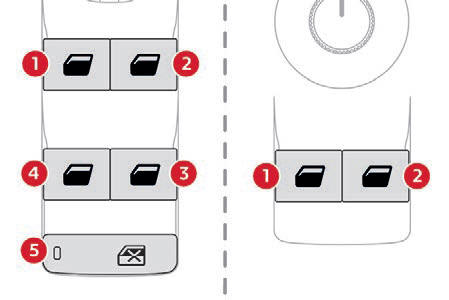 Citroen C3 Aircross: Elektryczne Podnośniki Szyb - Otwieranie - Citroen C3 Aircross - Instrukcja Obslugi