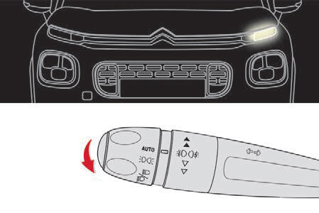 Citroen C3 Aircross: Światła Dzienne/Pozycyjne - Oświetlenie I Widoczność - Citroen C3 Aircross - Instrukcja Obslugi