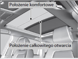 Korzystanie z przełącznika dachu panoramicznego