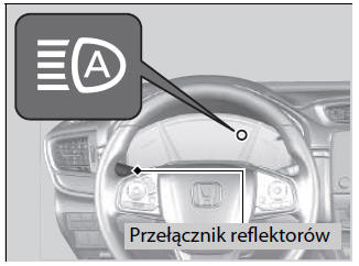 Honda Cr-V: Lampka Automatycznych Świateł Drogowych (System Automatycznych Świateł Drogowych) - Obsługa Urządzeń Do Sterowania I Kontroli (W Pobliżu Kierownicy) - Elementy Sterujące - Honda Cr-V - Instrukcja Obsługi