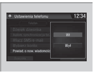 Ustawianie opcji wiadomości SMS/e-mail