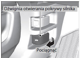 Otwieranie pokrywy silnika