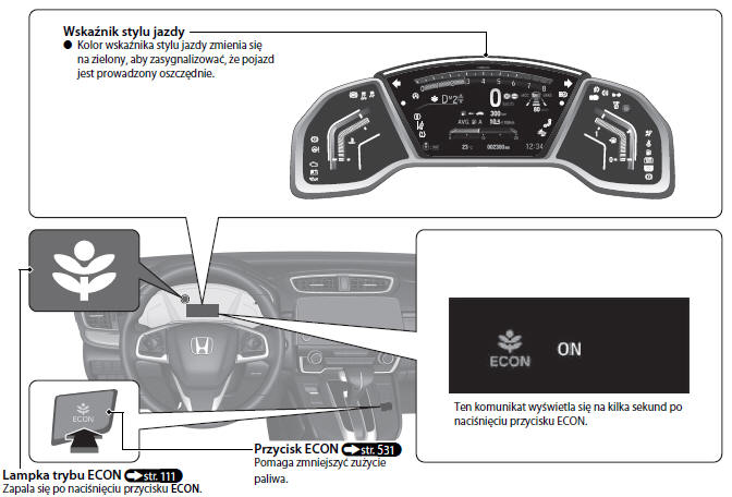 Honda CRV Skrócona instrukcja obsługi Honda CRV