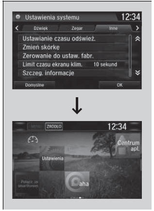 Zmiana interfejsu ekranu