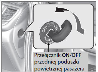 Układ wyłączania przedniej poduszki powietrznej pasażera