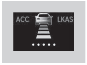 ■ Pojazd jadący z przodu znajduje się w zasięgu tempomatu adaptacyjnego z funkcją LSF i zatrzymuje się