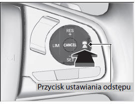 Ustawianie lub zmiana odległości od pojazdu jadącego z przodu