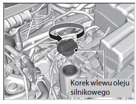 Uzupełnianie oleju silnikowego 